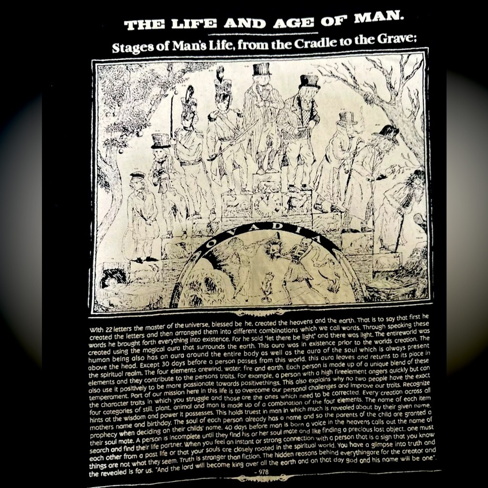 Ovadia and sons the age of man black T shirt